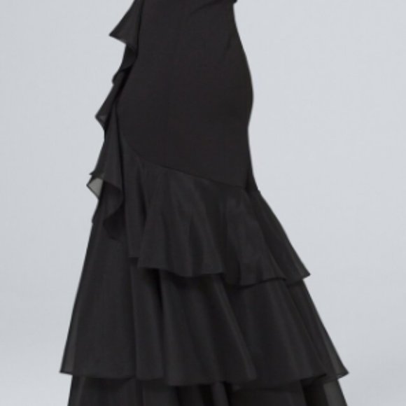 🆕  AIDAN MATTOX Ruffle-Detail Gown NWT Sz 10 ** SOLD OUT ** - Picture 2 of 3
